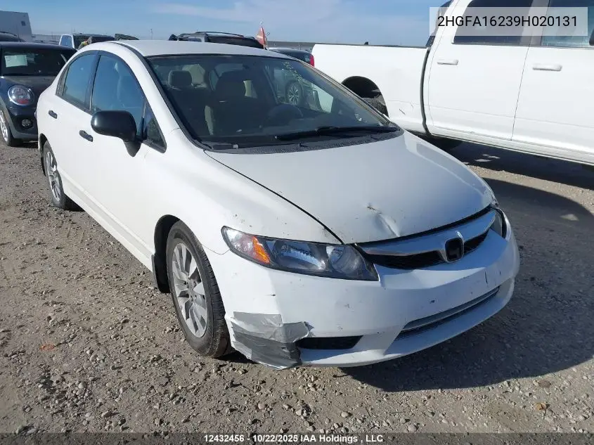 2HGFA16239H020131 2009 Honda Civic Dx/Dx-A