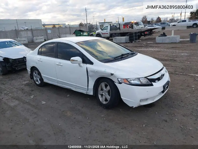 JHMFA36289S800403 2009 Honda Civic Hybrid