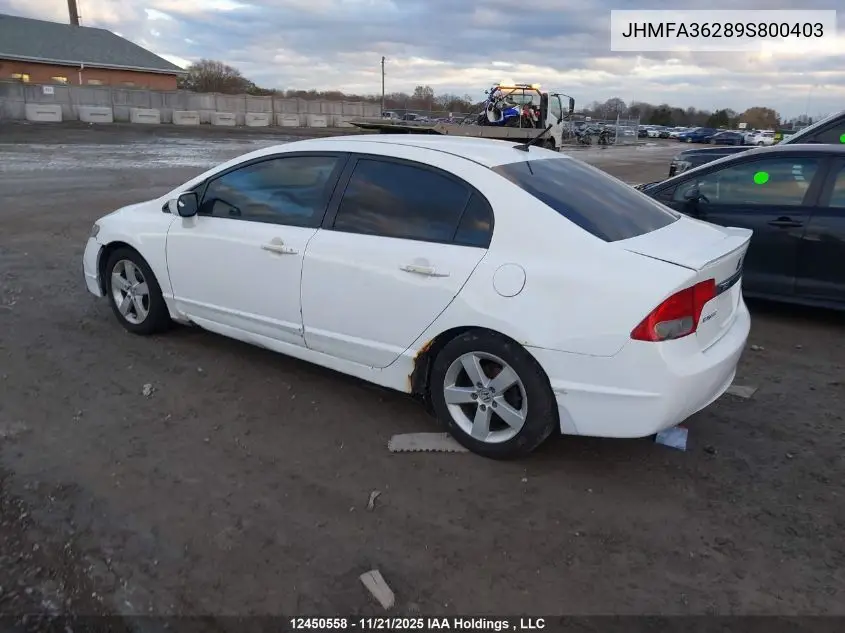 JHMFA36289S800403 2009 Honda Civic Hybrid