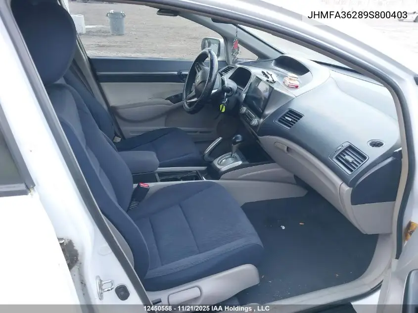 JHMFA36289S800403 2009 Honda Civic Hybrid