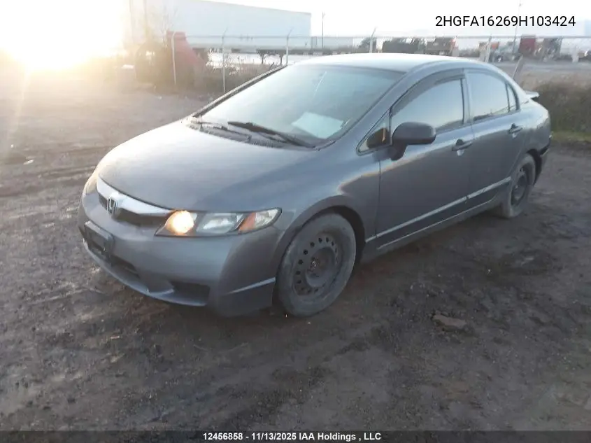 2HGFA16269H103424 2009 Honda Civic Dx/Dx-A