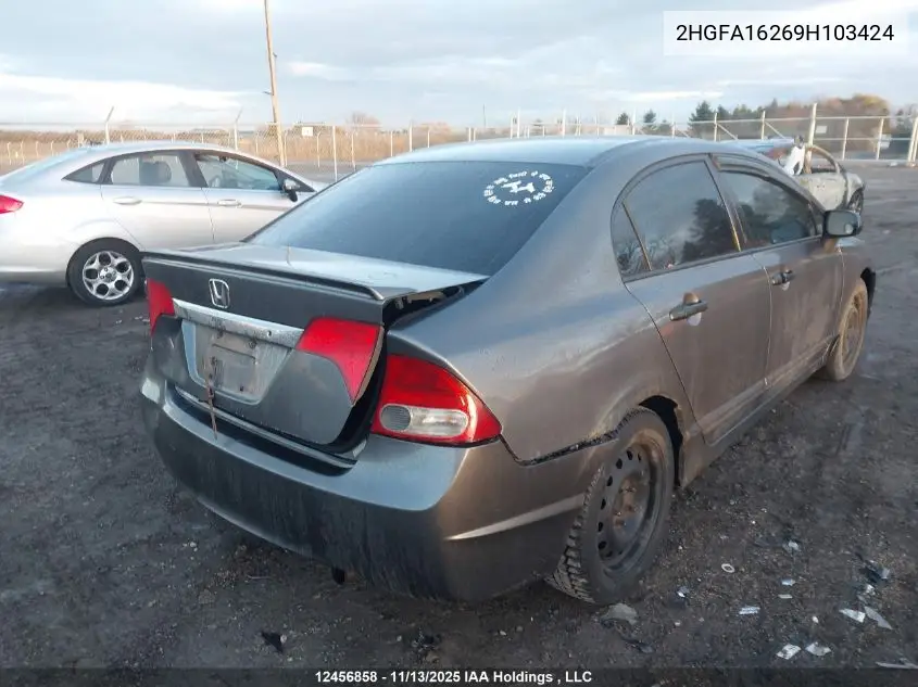 2HGFA16269H103424 2009 Honda Civic Dx/Dx-A