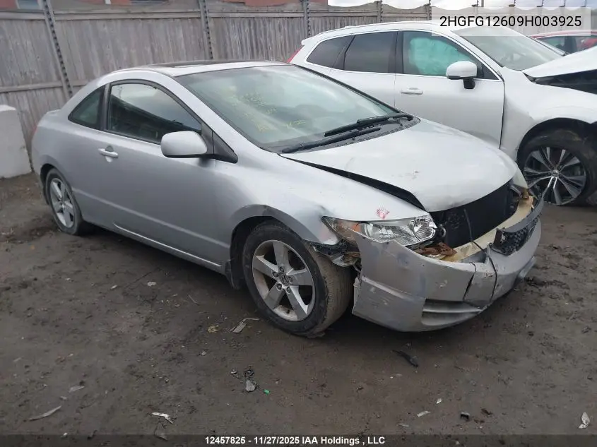 2HGFG12609H003925 2009 Honda Civic Lx Sr