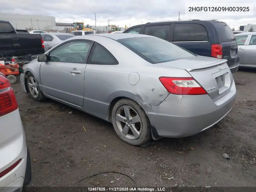 2HGFG12609H003925 2009 Honda Civic Lx Sr