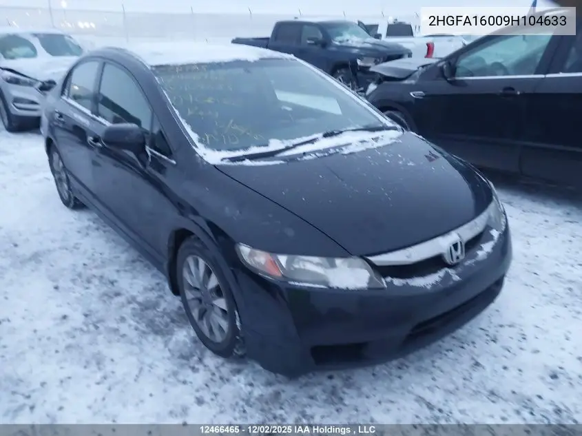 2HGFA16009H104633 2009 Honda Civic Exl