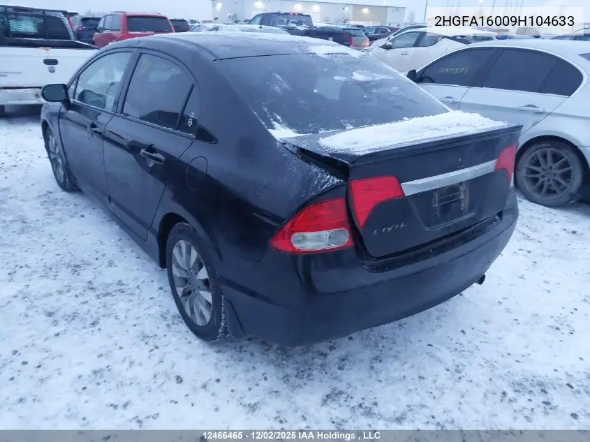 2HGFA16009H104633 2009 Honda Civic Exl