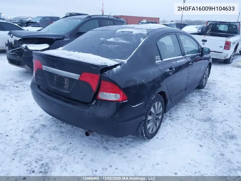2HGFA16009H104633 2009 Honda Civic Exl