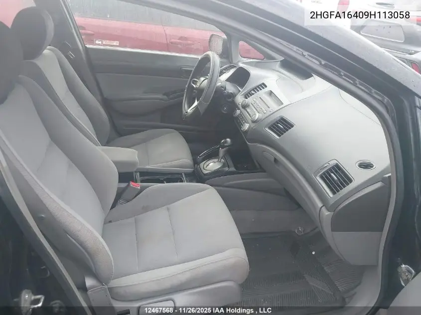 2HGFA16409H113058 2009 Honda Civic