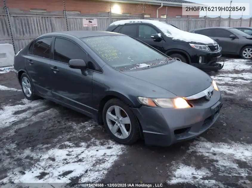 2HGFA16219H028549 2009 Honda Civic Dx/Dx-A