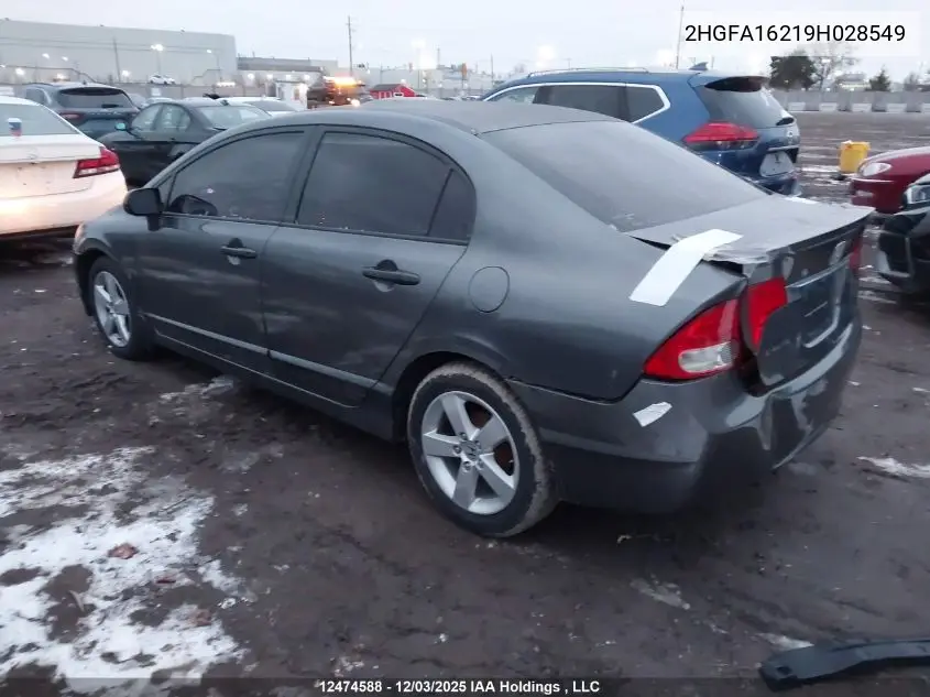 2HGFA16219H028549 2009 Honda Civic Dx/Dx-A