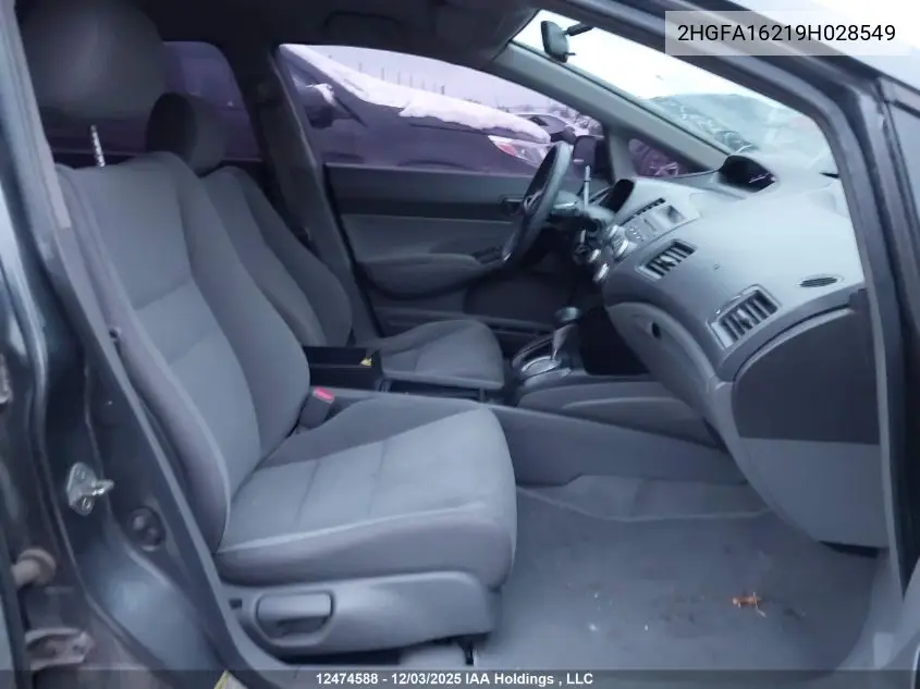2HGFA16219H028549 2009 Honda Civic Dx/Dx-A