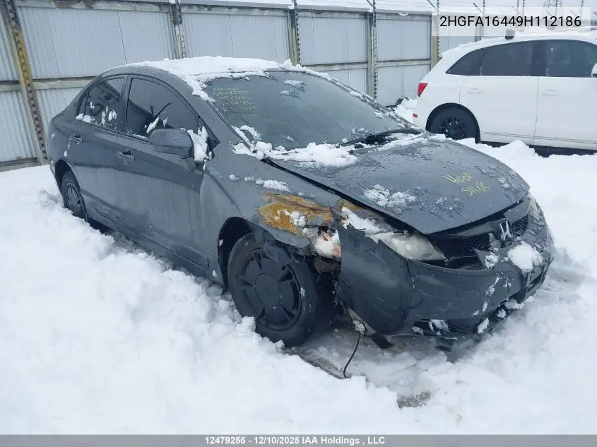 2HGFA16449H112186 2009 Honda Civic Dx-G