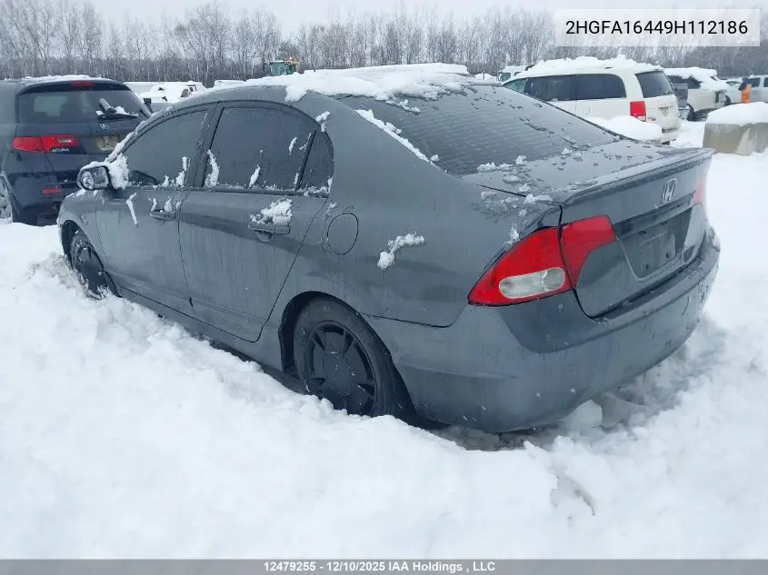 2HGFA16449H112186 2009 Honda Civic Dx-G