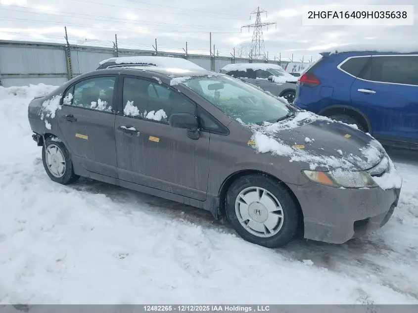 2HGFA16409H035638 2009 Honda Civic Dx-G