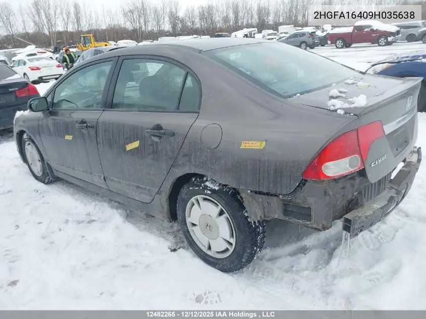 2HGFA16409H035638 2009 Honda Civic Dx-G