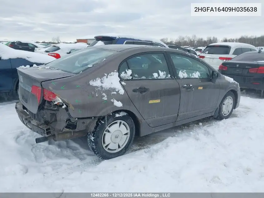 2HGFA16409H035638 2009 Honda Civic Dx-G