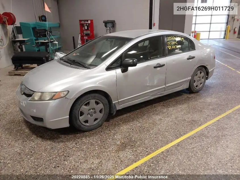2HGFA16269H011729 2009 Honda Civic Dx