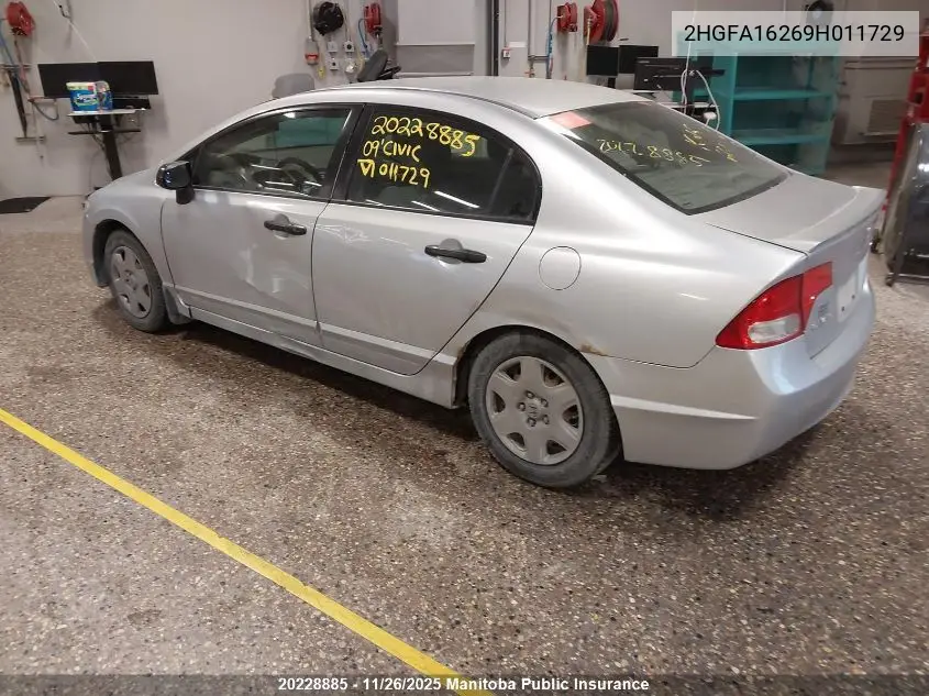 2HGFA16269H011729 2009 Honda Civic Dx