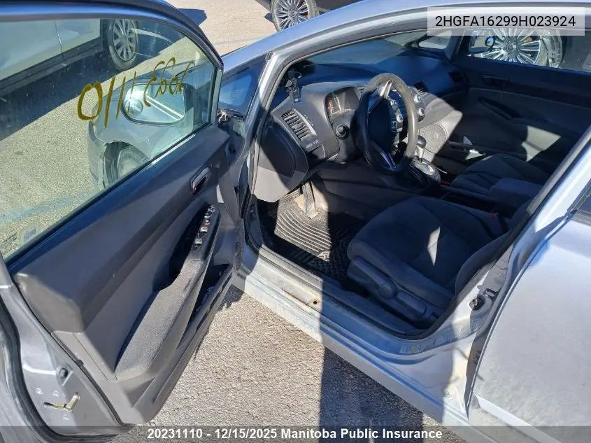 2HGFA16299H023924 2009 Honda Civic Dx