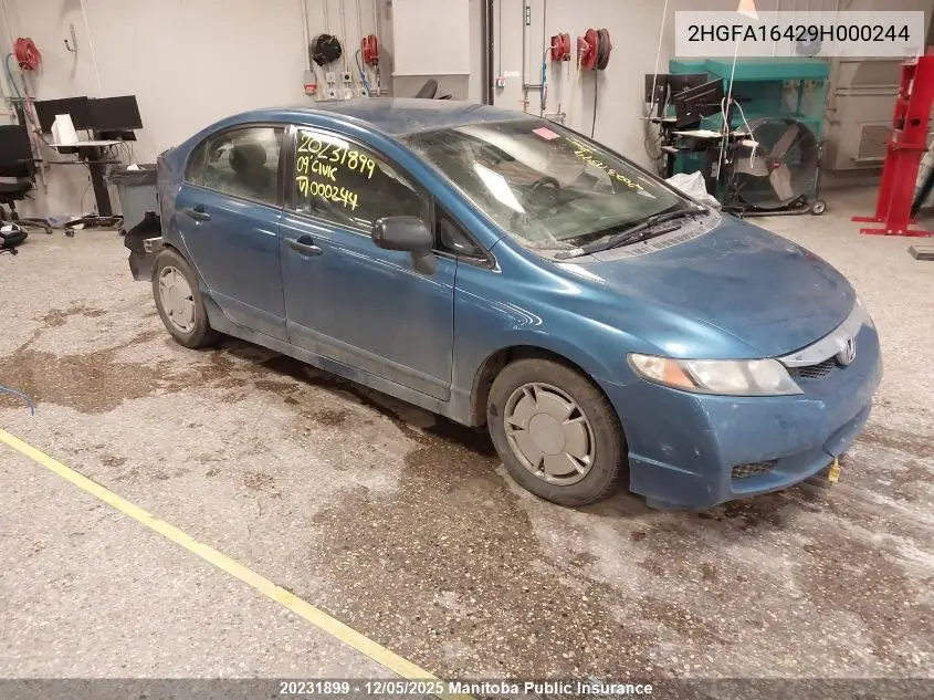2HGFA16429H000244 2009 Honda Civic Dx-G