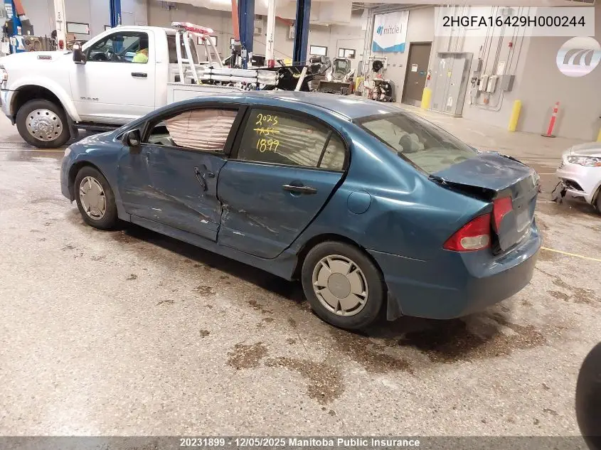 2HGFA16429H000244 2009 Honda Civic Dx-G