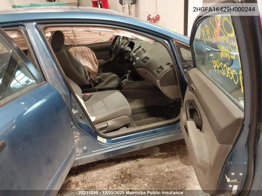 2HGFA16429H000244 2009 Honda Civic Dx-G