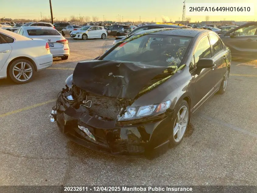 2HGFA16449H016610 2009 Honda Civic Dx-G
