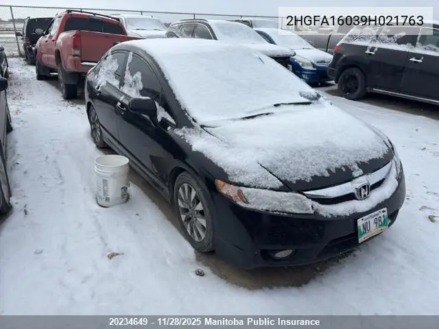 2HGFA16039H021763 2009 Honda Civic Ex-L