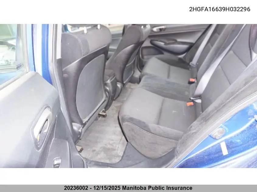 2HGFA16639H032296 2009 Honda Civic Sport
