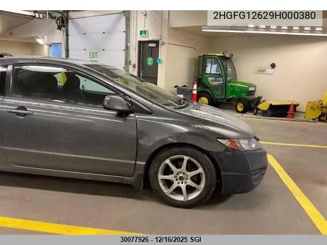 2HGFG12629H000380 2009 Honda Civic Lx