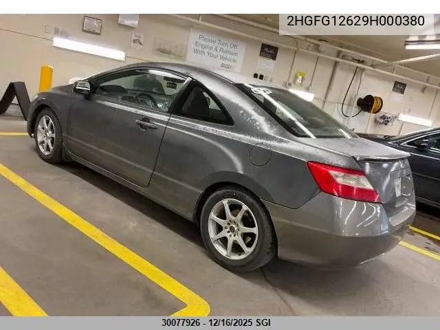 2HGFG12629H000380 2009 Honda Civic Lx