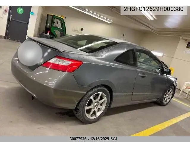 2HGFG12629H000380 2009 Honda Civic Lx
