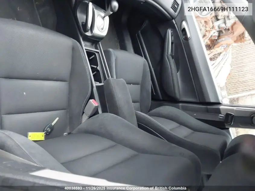2HGFA16669H111123 2009 Honda Civic Sport