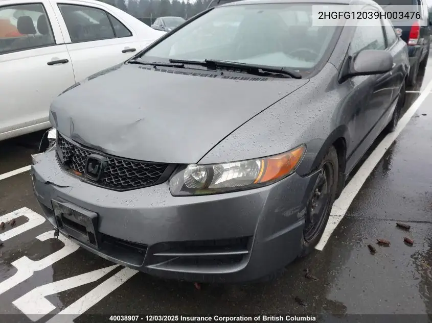 2HGFG12039H003476 2009 Honda Civic