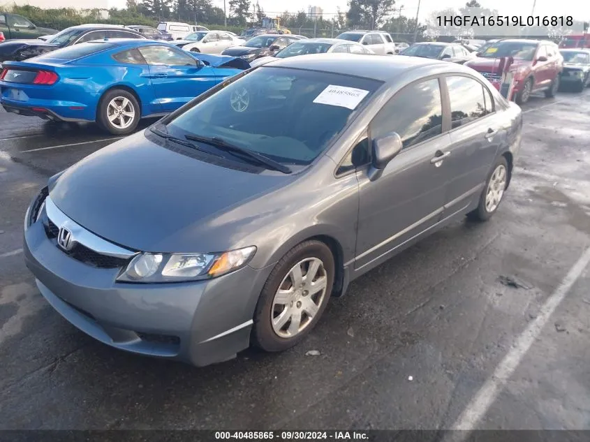 1HGFA16519L016818 2009 Honda Civic Lx