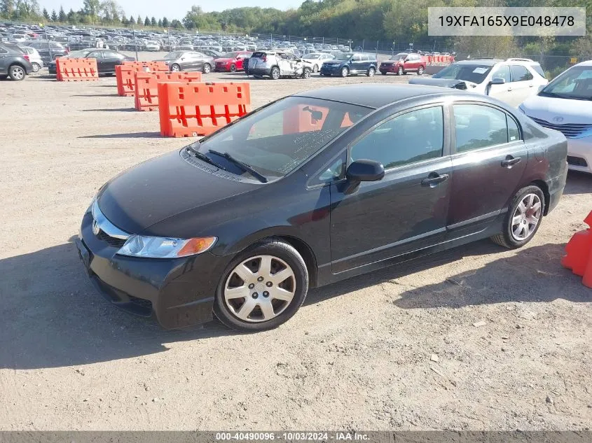 19XFA165X9E048478 2009 Honda Civic Lx