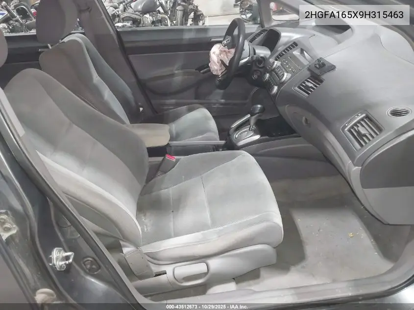 2HGFA165X9H315463 2009 Honda Civic Lx