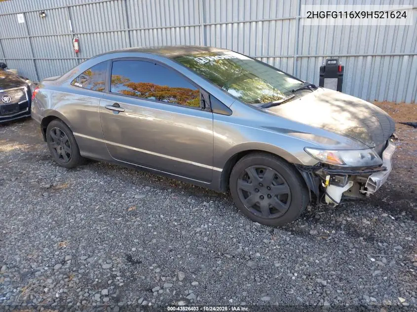 2HGFG116X9H521624 2009 Honda Civic Lx