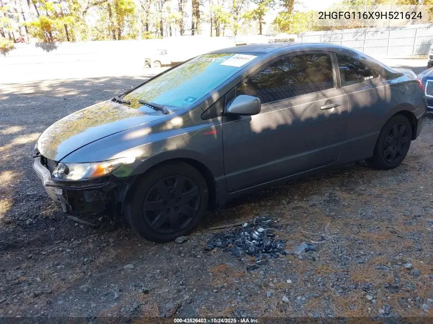 2HGFG116X9H521624 2009 Honda Civic Lx