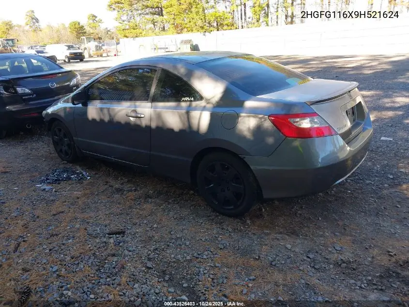 2HGFG116X9H521624 2009 Honda Civic Lx