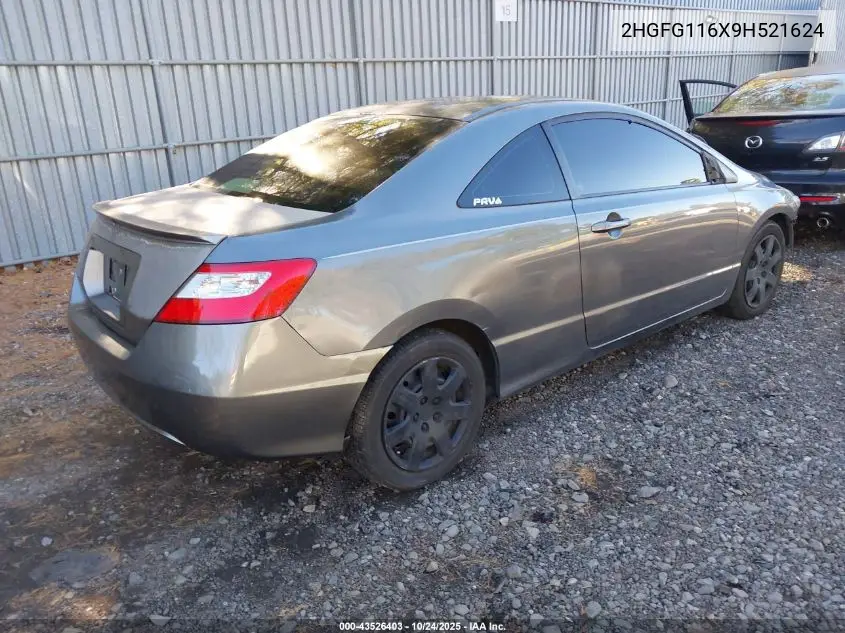 2HGFG116X9H521624 2009 Honda Civic Lx