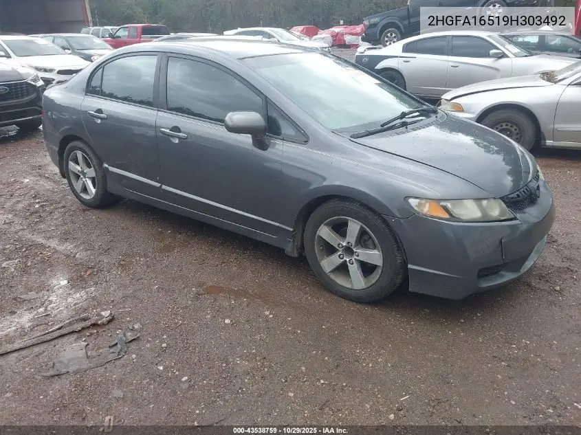 2HGFA16519H303492 2009 Honda Civic Lx