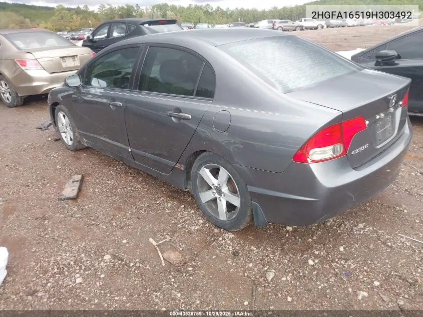 2HGFA16519H303492 2009 Honda Civic Lx