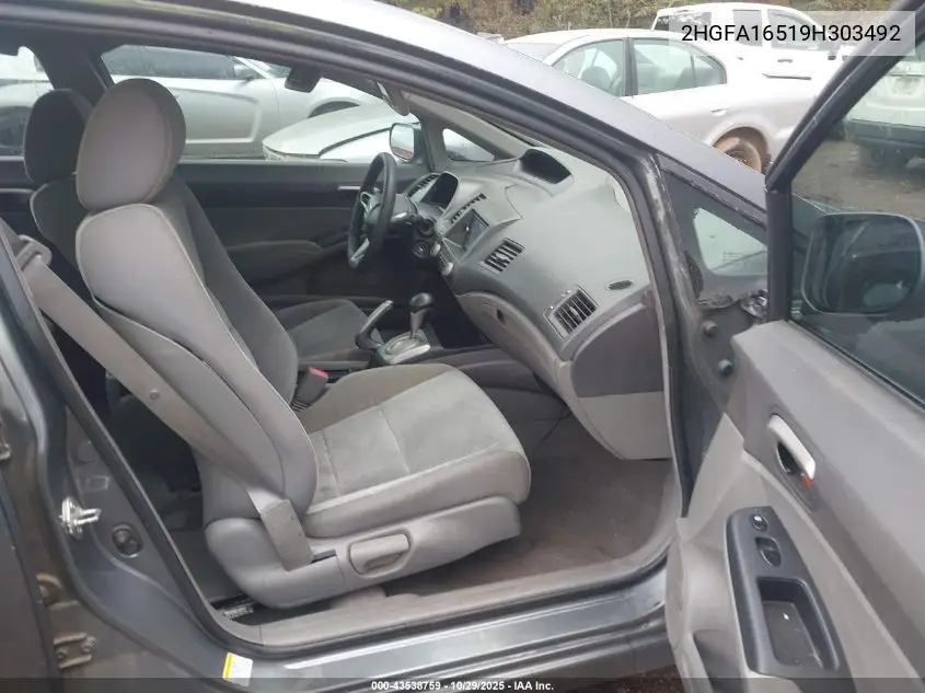 2HGFA16519H303492 2009 Honda Civic Lx