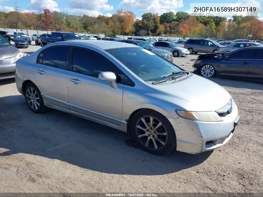 2HGFA16589H307149 2009 Honda Civic Lx