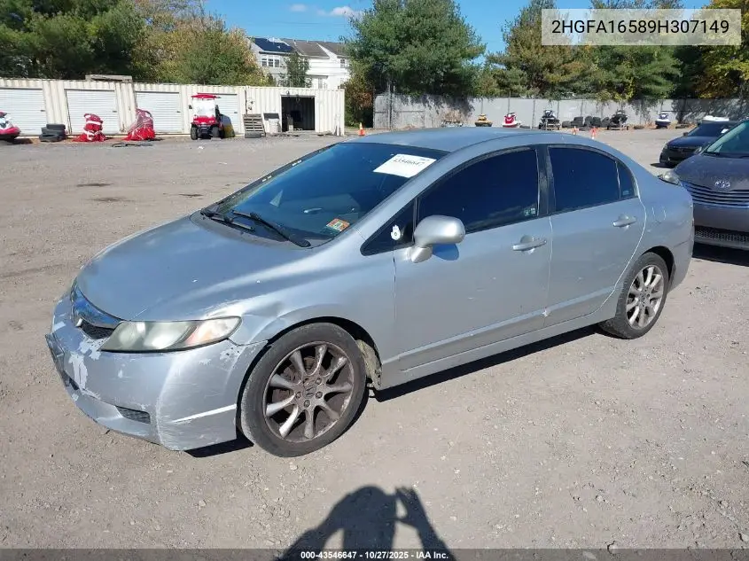 2HGFA16589H307149 2009 Honda Civic Lx