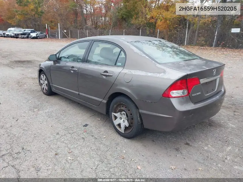 2HGFA16559H520205 2009 Honda Civic Lx