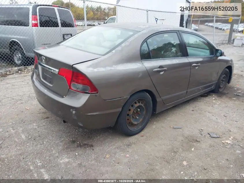 2HGFA16559H520205 2009 Honda Civic Lx