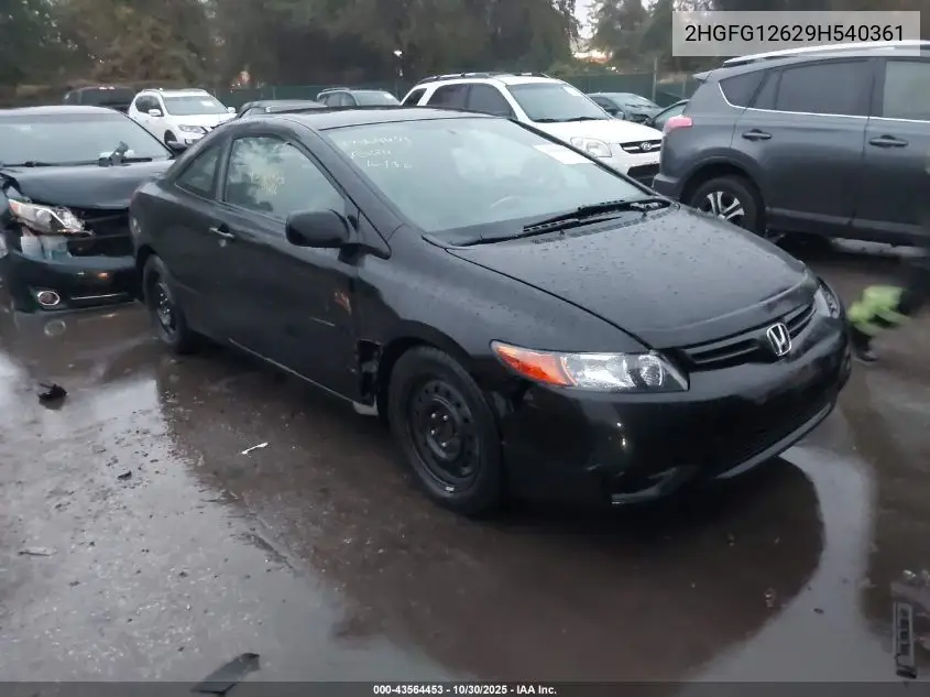 2HGFG12629H540361 2009 Honda Civic Lx