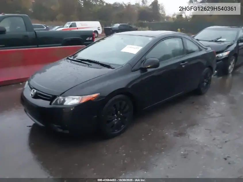 2HGFG12629H540361 2009 Honda Civic Lx